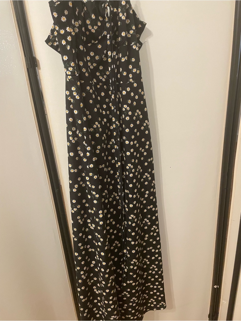 Black Daisy Print Maxi Dress - Women